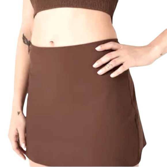 ❤️ VICTORIAS SECRET Women's PINK Cover-Up Brown Mini Skirt Pull On Size M - Picture 1 of 6